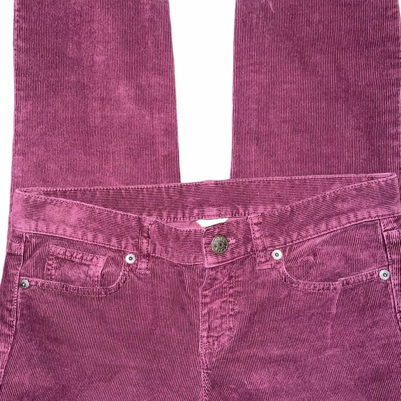 J. Crew Toothpick Corduroy Ankle Pants Burgundy - Picture 10 of 12